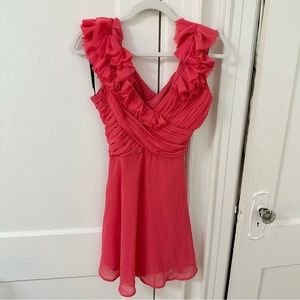 Bebe Gorgeous Ruffle Dress - Size: 0